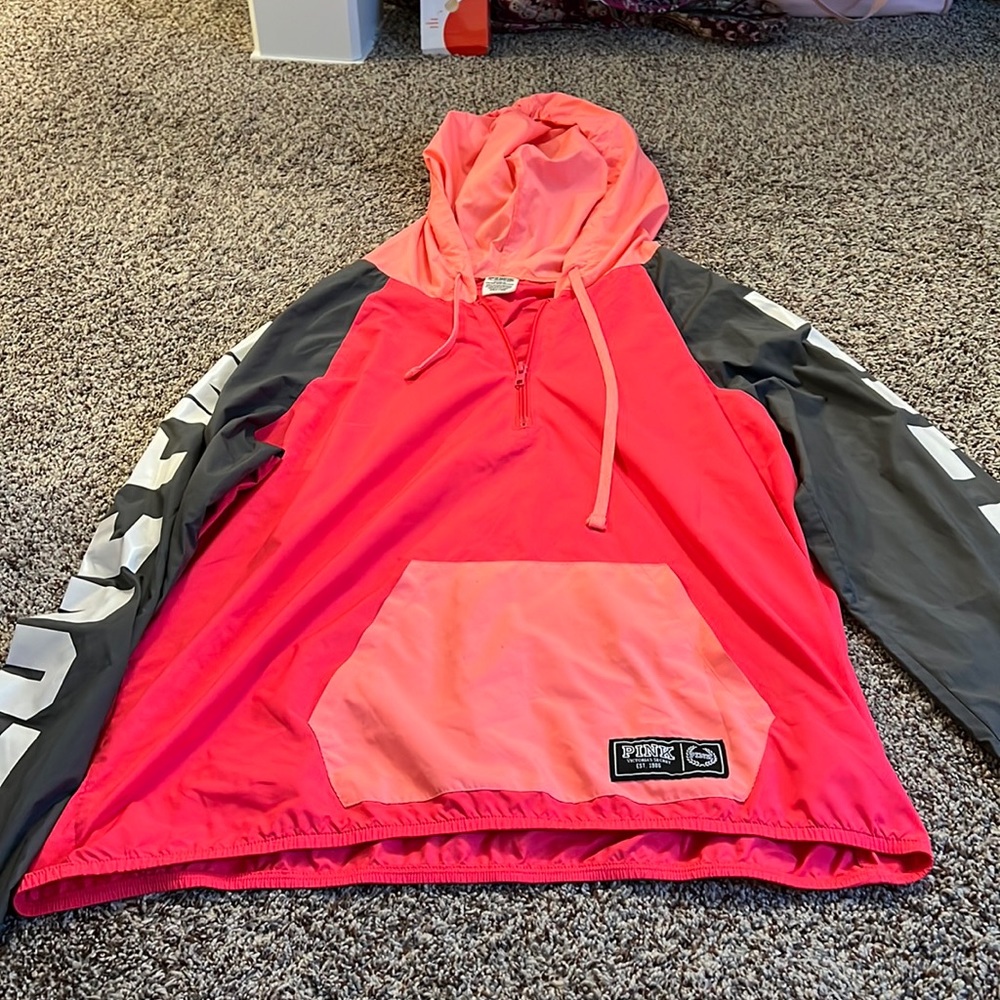 Pink rain jacket